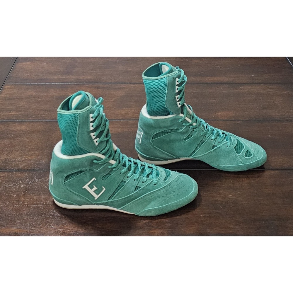 NEW w/ Box 90s Everlast HX High Top Boxing Shoes Size 9.5 Green Suede Mens Shoes